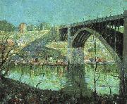 Ernest Lawson Spring Night at Harlem River painting